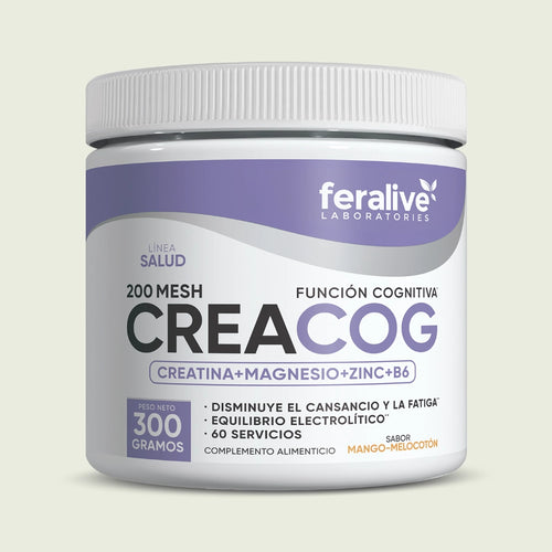 CreaCog Creatina + Magnesio y Zinc 300 g – Feralive (imagen 2)