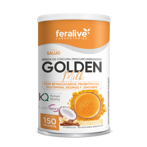 Golden Milk Cúrcuma 95% con Probióticos – Feralive