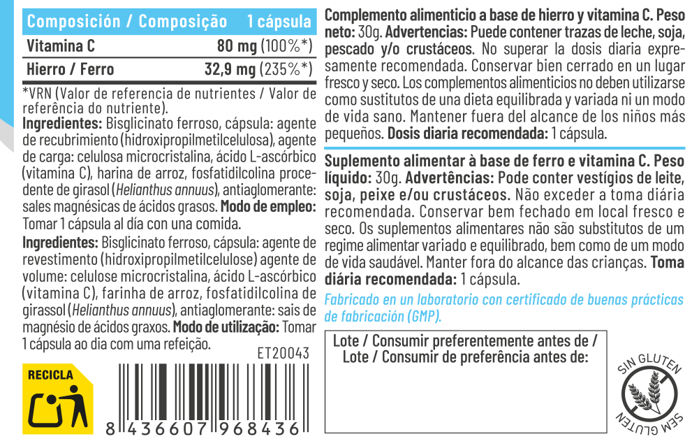 Hierro Liposomado 60 cápsulas – Feralive (imagen 2)