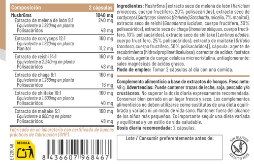 Hongos Complex 60 Cápsulas – Feralive (imagen 2)