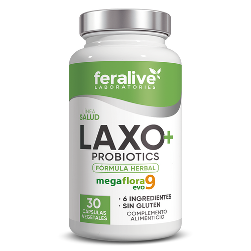 Laxo+ Probiotics Psyllium y Aloe 30 cáps – Feralive