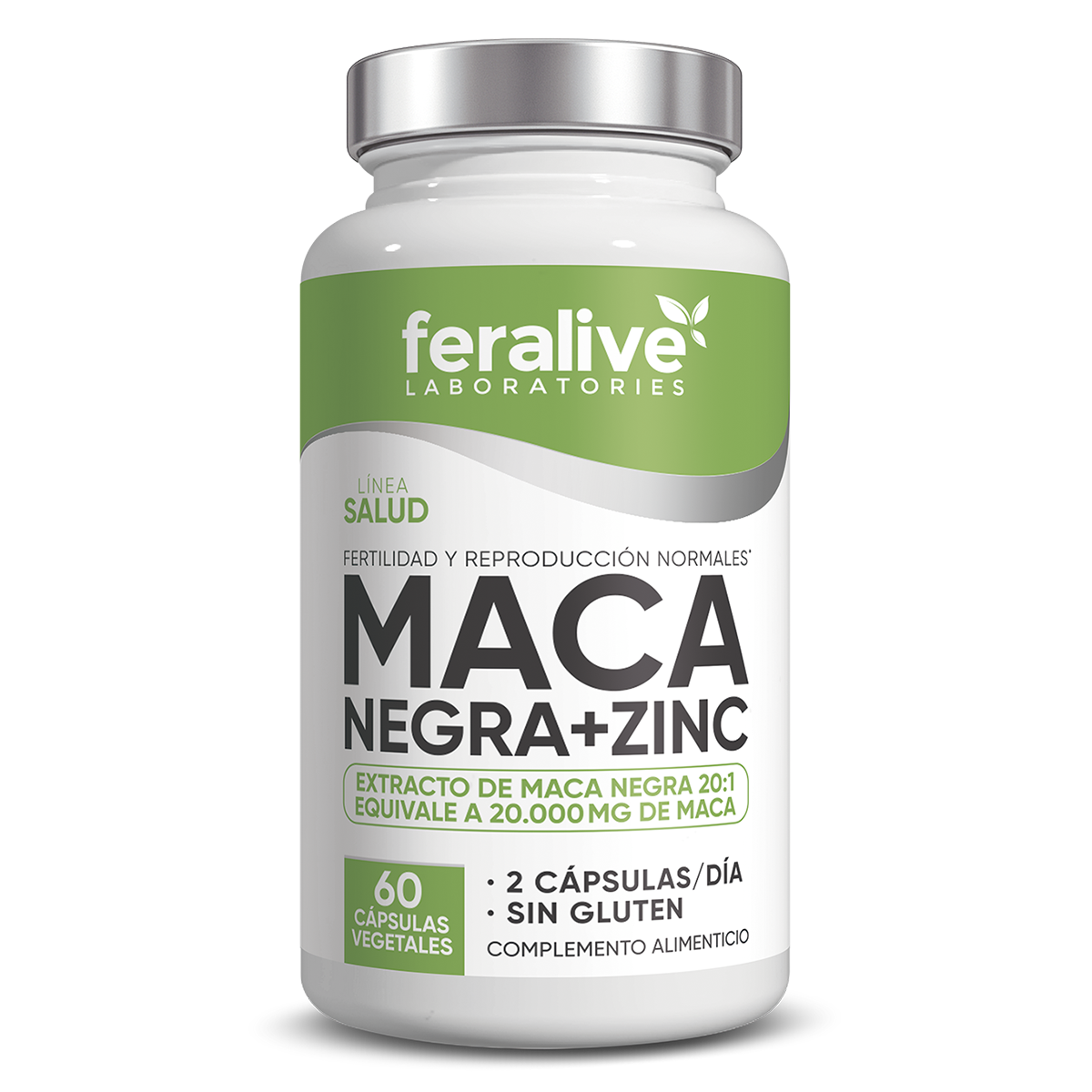 Maca Negra con Zinc 60 cápsulas – Feralive