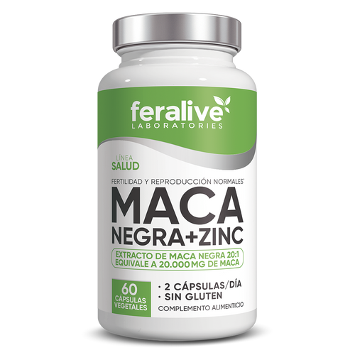 Maca Negra con Zinc 60 cápsulas – Feralive