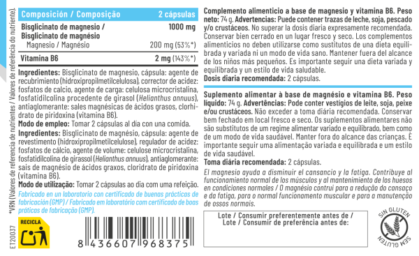 Magnesio Bisglicinato Liposomado 200 mg – Feralive (imagen 2)