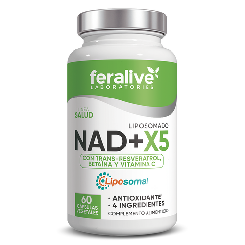 NAD+ X5 con Resveratrol y CoQ10 60 cáps – Feralive