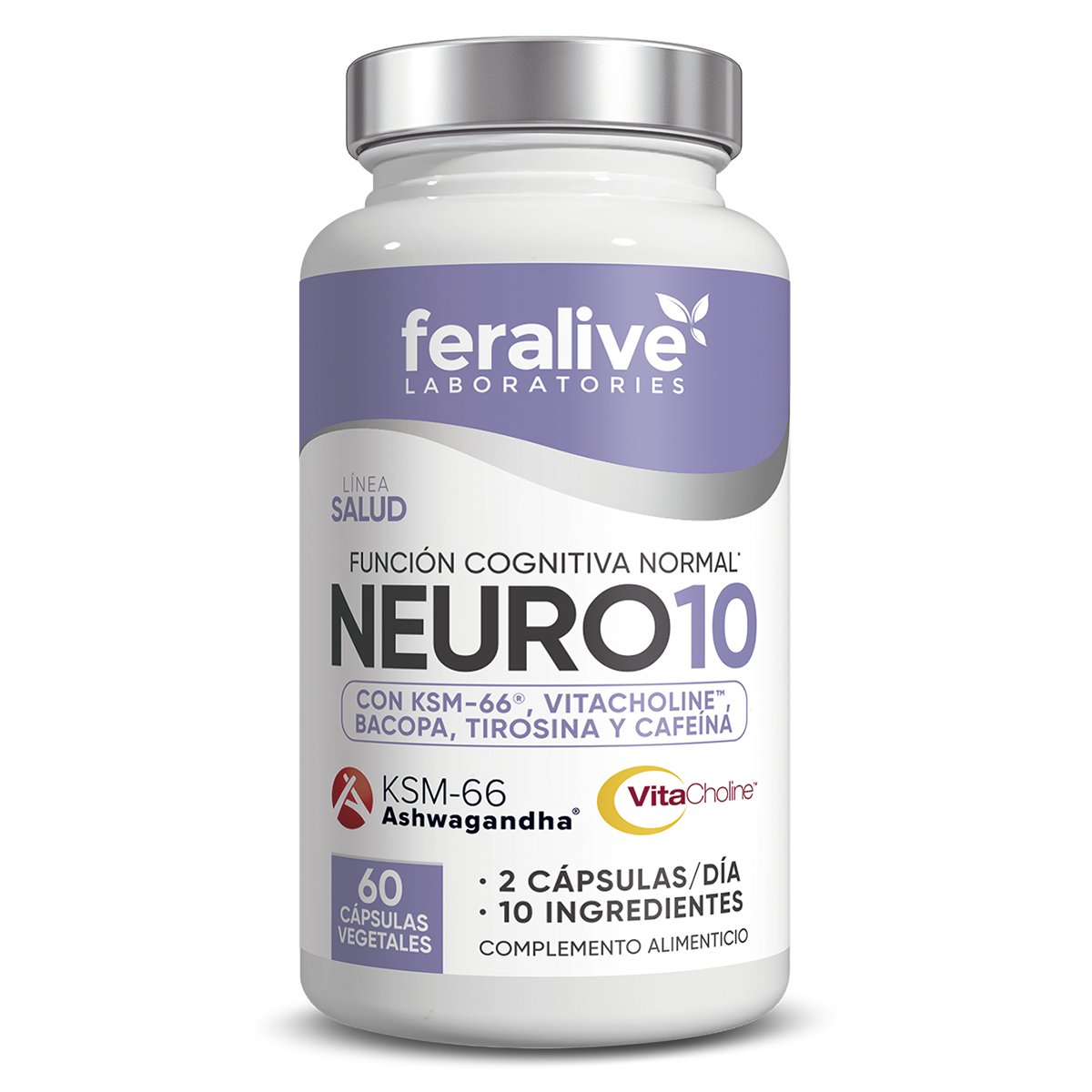 Neuro 10 Ashwagandha, Bacopa y Ginkgo – Feralive