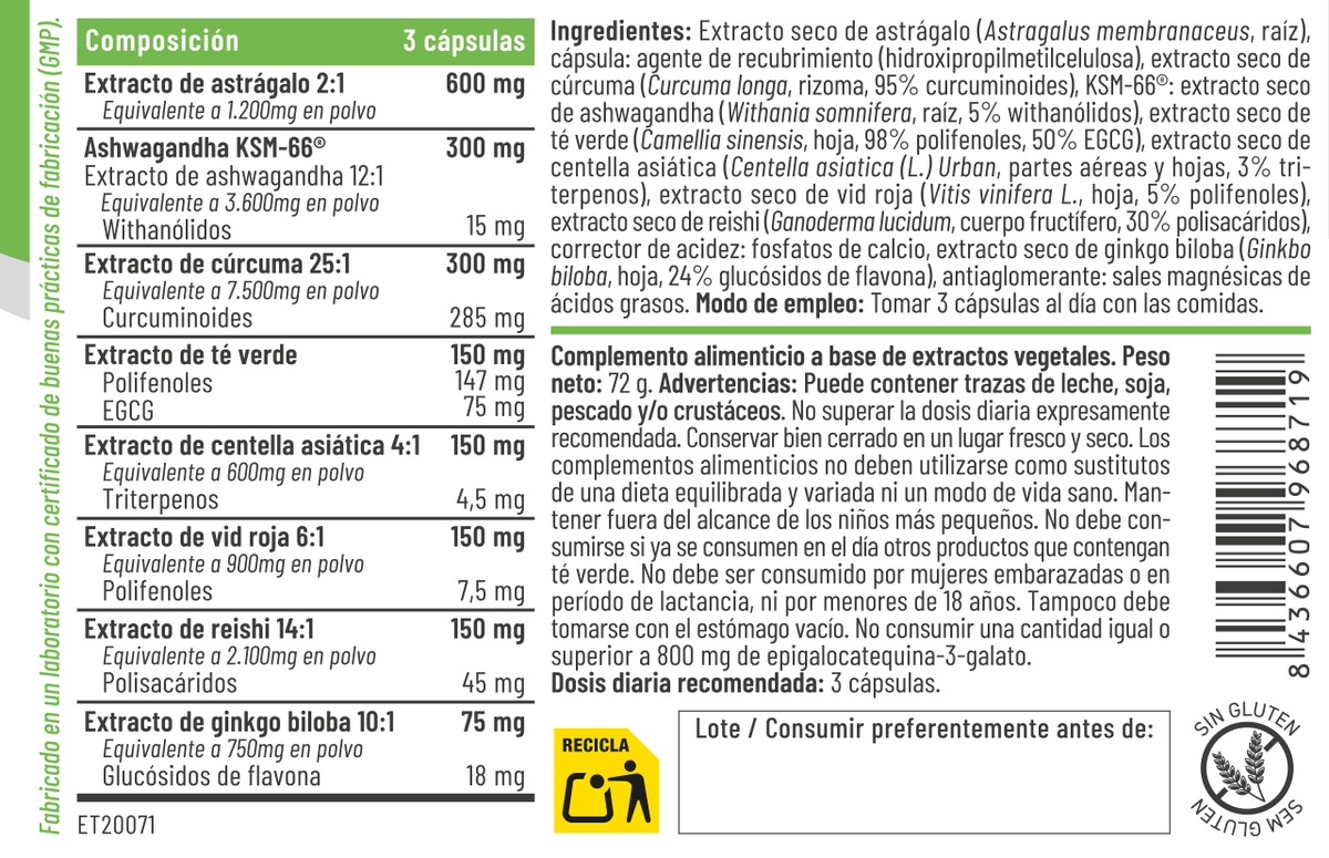 Telom 8 90 cápsulas – Feralive (imagen 2)