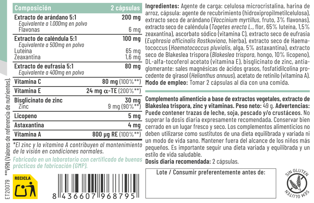 Vision 9+ 60 cápsulas – Feralive (imagen 2)