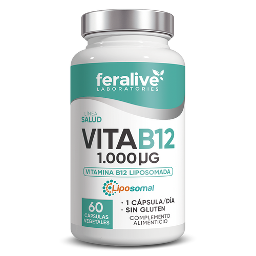Vitamina B12 Liposomada Vegana 60 cáps – Feralive