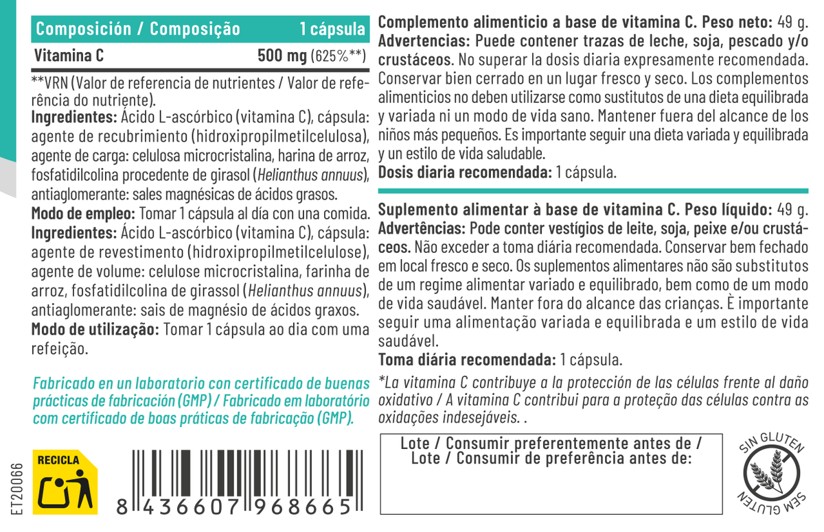 Vitamina C Liposomada 60 cápsulas – Feralive (imagen 2)