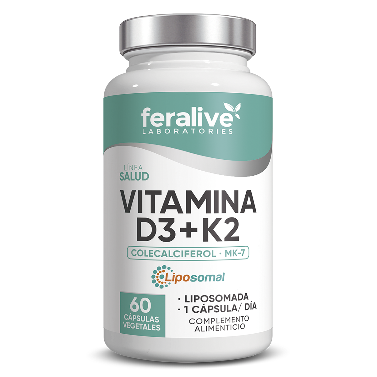 Vitamina D3 + K2 (MK-7) 60 cápsulas – Feralive