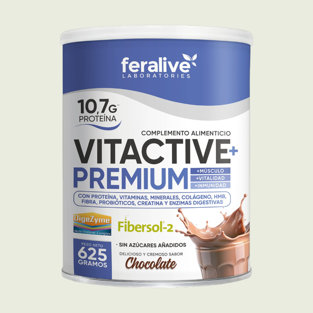 Feralive Vitactive+ Premium proteína, colágeno y creatina, 625 g