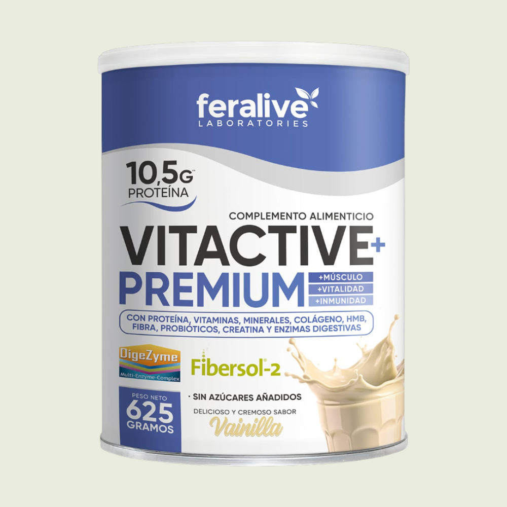 Feralive Vitactive+ Premium proteína, colágeno y creatina, 625 g