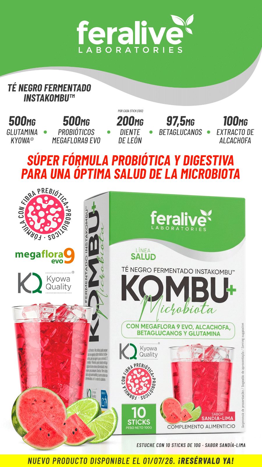 Kombu+ Microbiota Kombucha 10 Sticks – Feralive