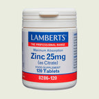 Zinc 25 mg 120 tabletas – Lamberts