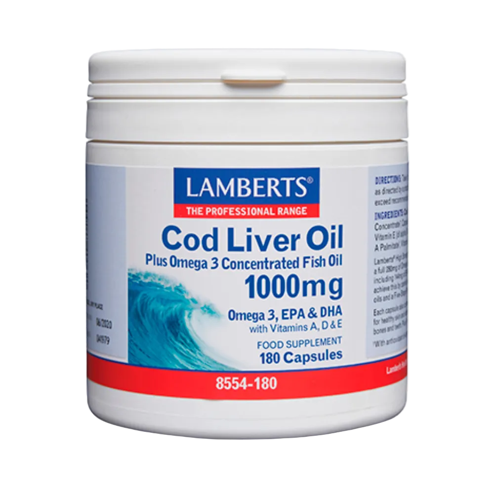 Aceite hígado de bacalao 1000 mg 180 cápsulas – Lamberts
