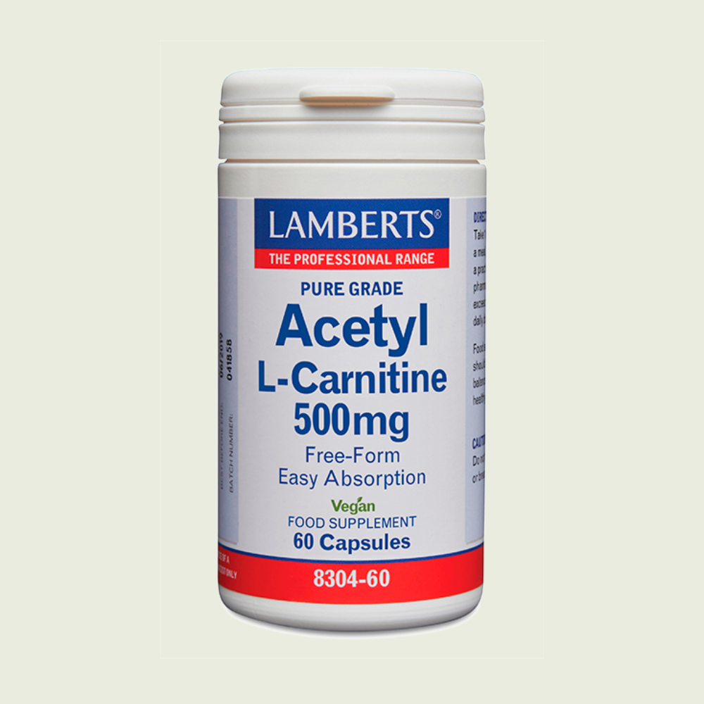 Acetil L-Carnitina 500 mg 60 cápsulas – Lamberts