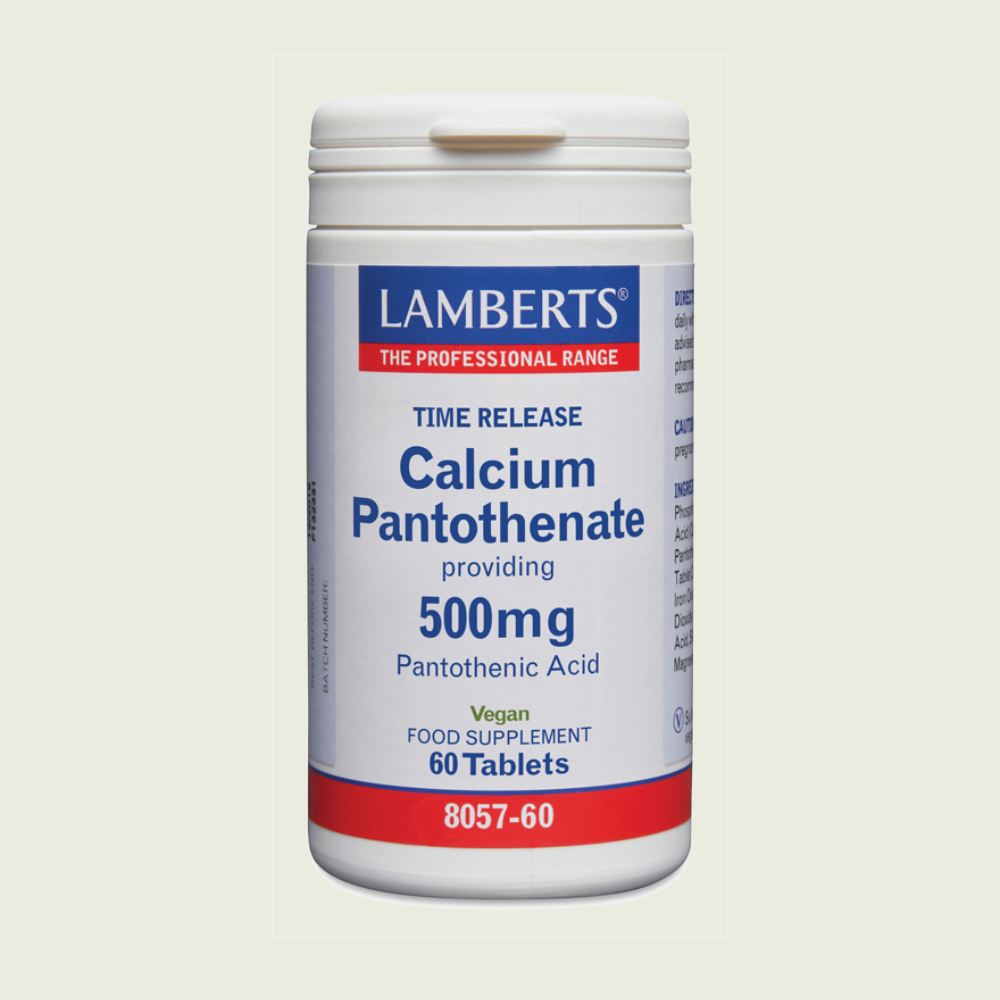 Ácido Pantoténico 500 mg 60 tabletas – Lamberts