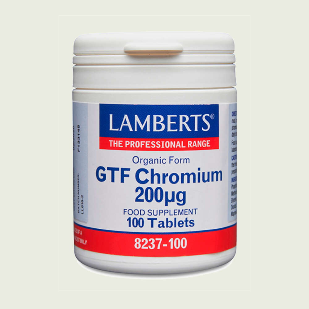 Cromo GTF 200 µg 100 tabletas – Lamberts