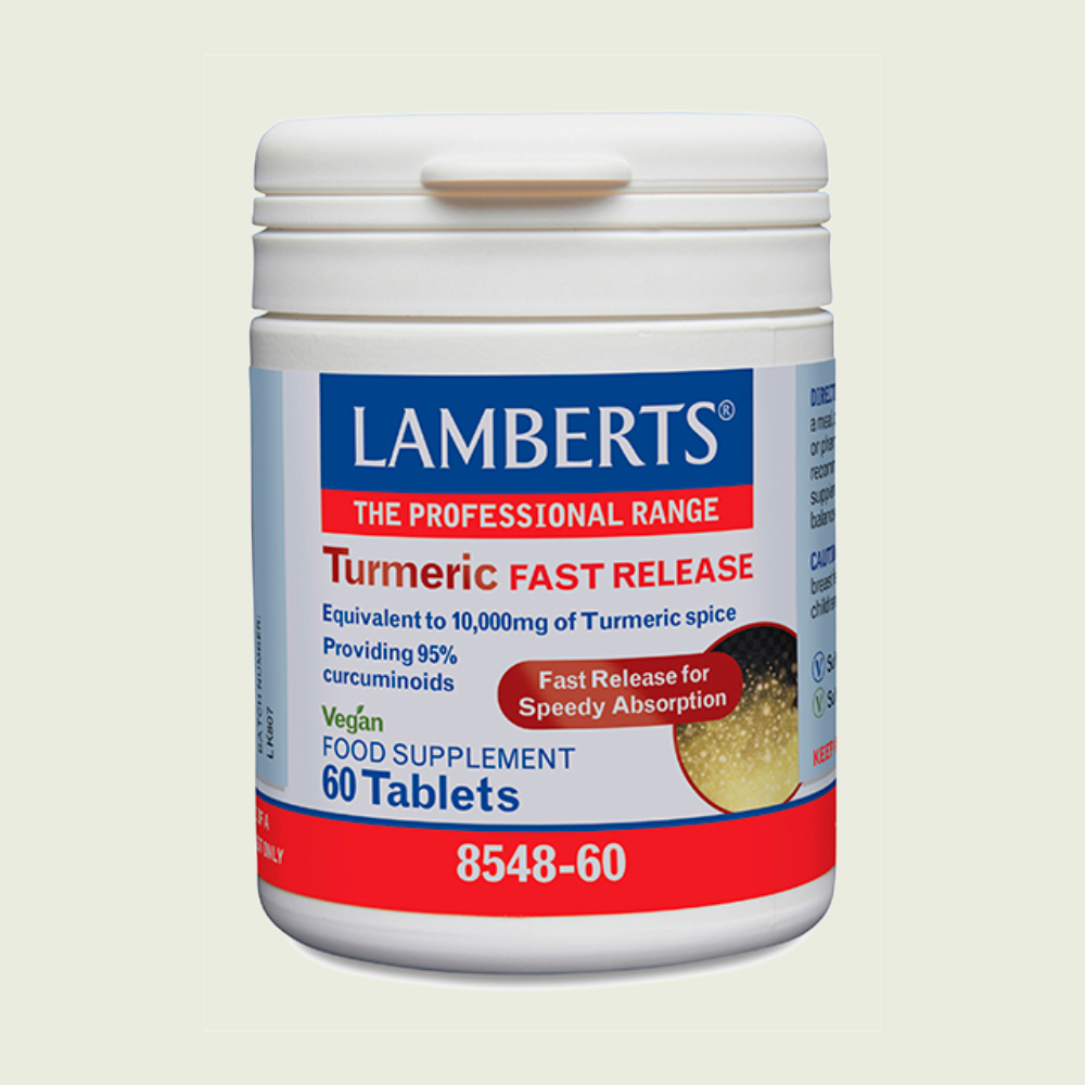 Cúrcuma Liberación Rápida 60 tabletas – Lamberts