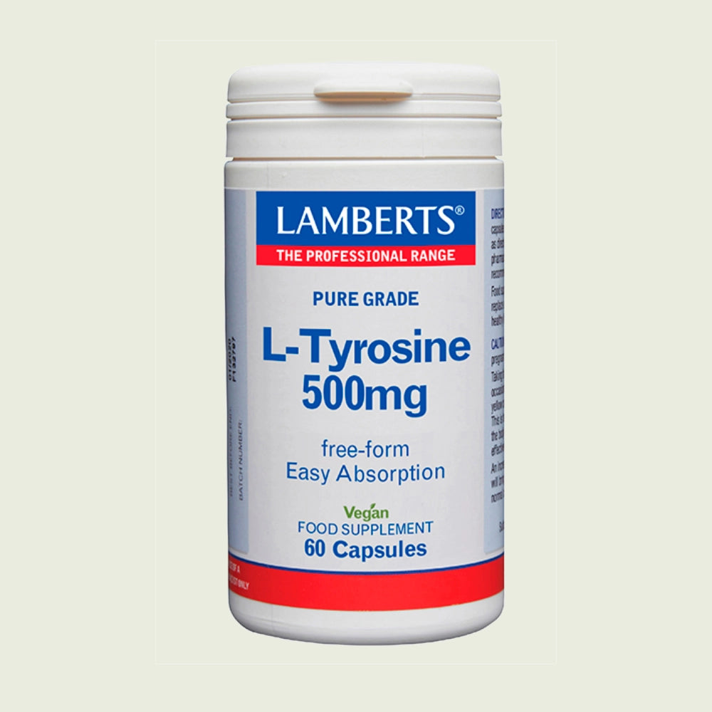 L-Tirosina 500 mg 60 cápsulas – Lamberts