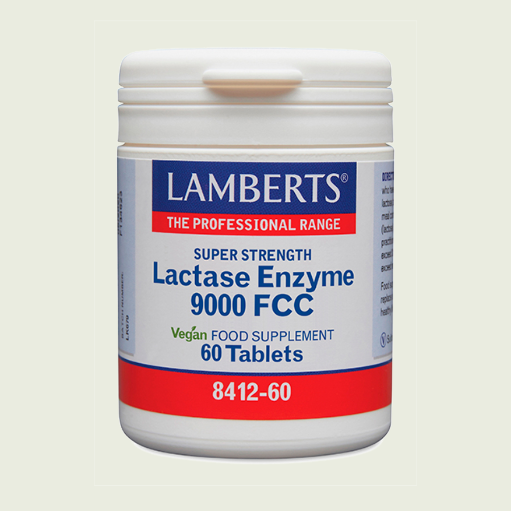 Lactasa 9000 FCC 60 tabletas – Lamberts