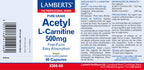 Acetil L-Carnitina 500 mg 60 cápsulas – Lamberts (imagen 2)
