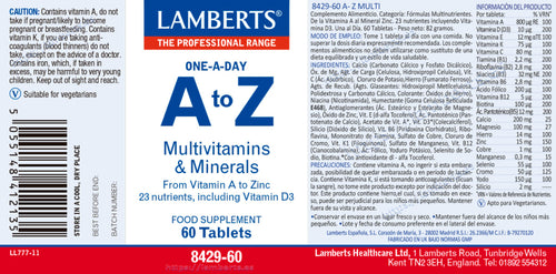 A-Z Multi 60 tabletas – Lamberts (imagen 2)