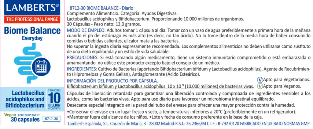 Biome Balance Everyday 30 cáps – Lamberts (imagen 2)