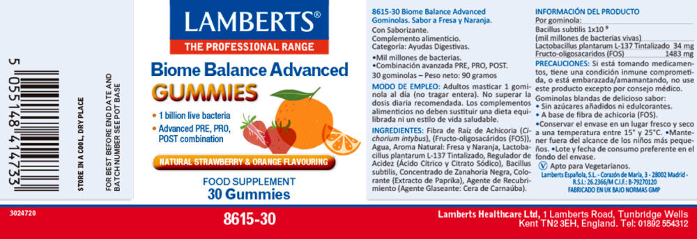 Biome Balance Advanced 30 gominolas – Lamberts (imagen 2)
