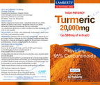 Cúrcuma 20.000 mg 60 tabletas – Lamberts (imagen 2)