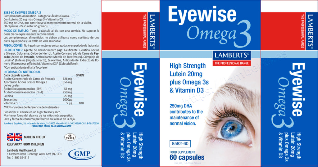 Eyewise Omega 3 60 cápsulas – Lamberts (imagen 2)