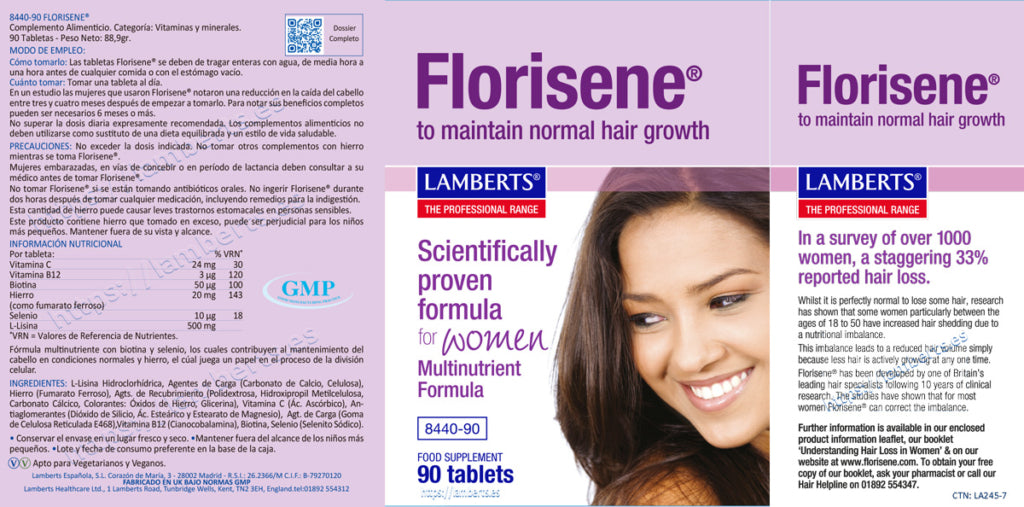 Florisene 90 tabletas – Lamberts (imagen 2)