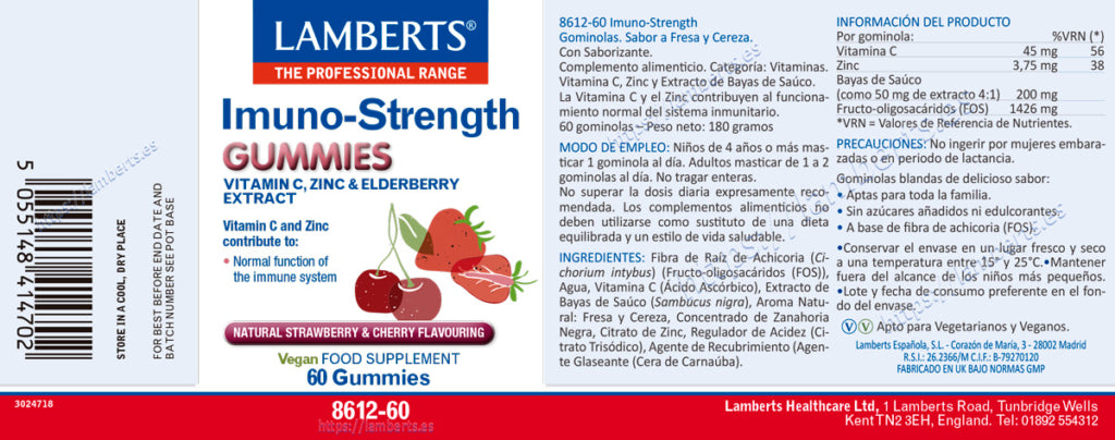 Imuno-Strength 60 gominolas – Lamberts (imagen 2)