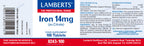 Hierro 14 mg 100 tabletas – Lamberts (imagen 2)