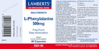 L-Fenilalanina 500 mg 60 cápsulas – Lamberts (imagen 2)