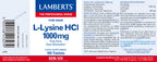 L-Lisina HCl 1000 mg 120 tabletas – Lamberts (imagen 2)