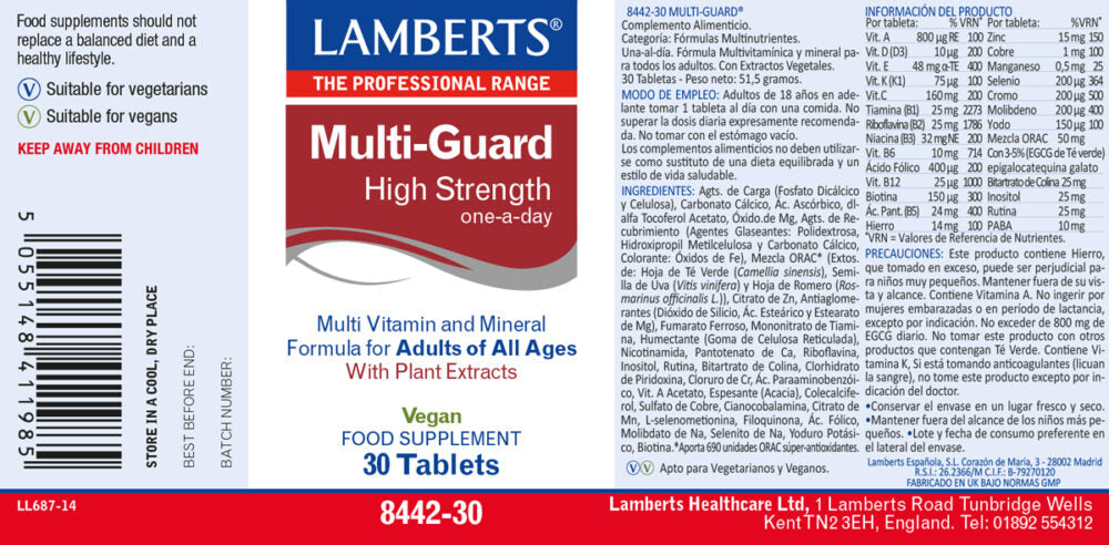 Multi-Guard 30 tabletas – Lamberts (imagen 2)
