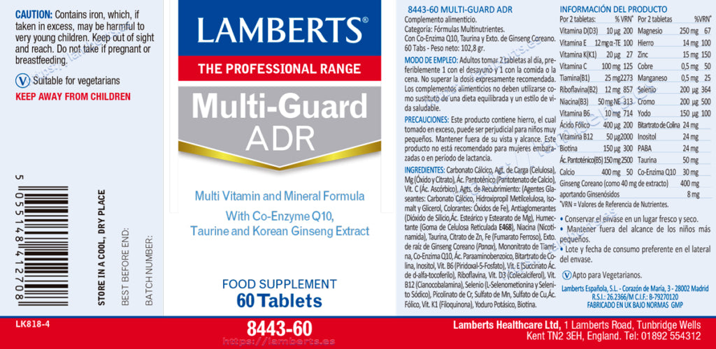 Multi-Guard ADR 60 tabletas – Lamberts (imagen 2)