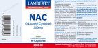 NAC N-Acetil Cisteína 300 mg 90 cápsulas – Lamberts (imagen 2)