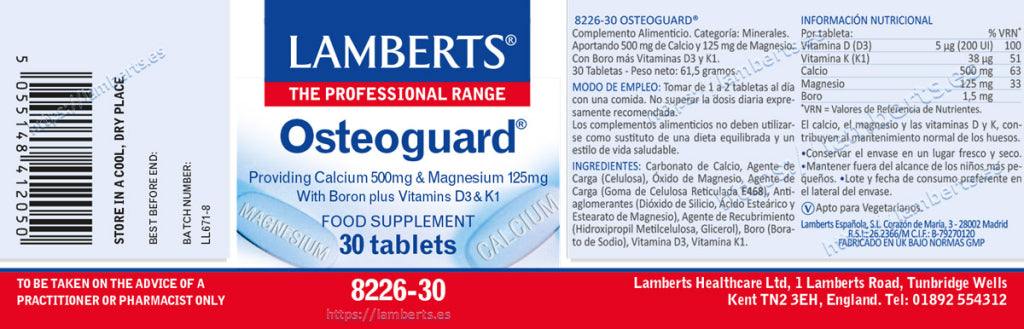 Osteoguard 30 tabletas – Lamberts (imagen 2)