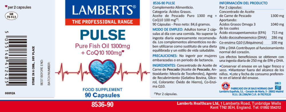 PULSE 90 cápsulas – Lamberts (imagen 2)