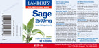 Salvia 2500 mg 90 tabletas – Lamberts (imagen 2)