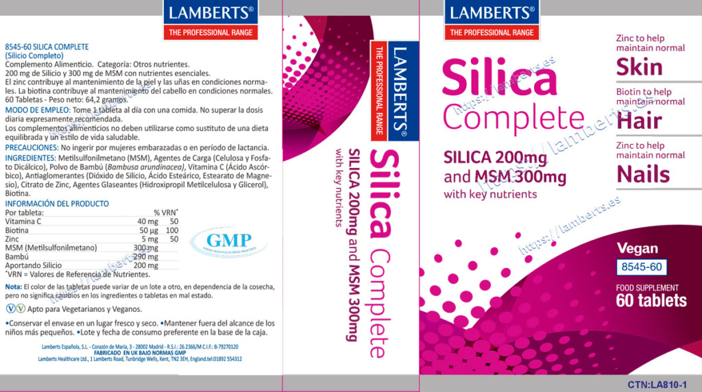 Silica Complete 60 tabletas – Lamberts (imagen 2)