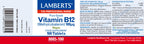 Vitamina B12 100 µg 100 tabletas – Lamberts (imagen 2)