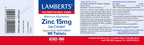 Zinc 15 mg citrato 180 tabletas – Lamberts (imagen 2)