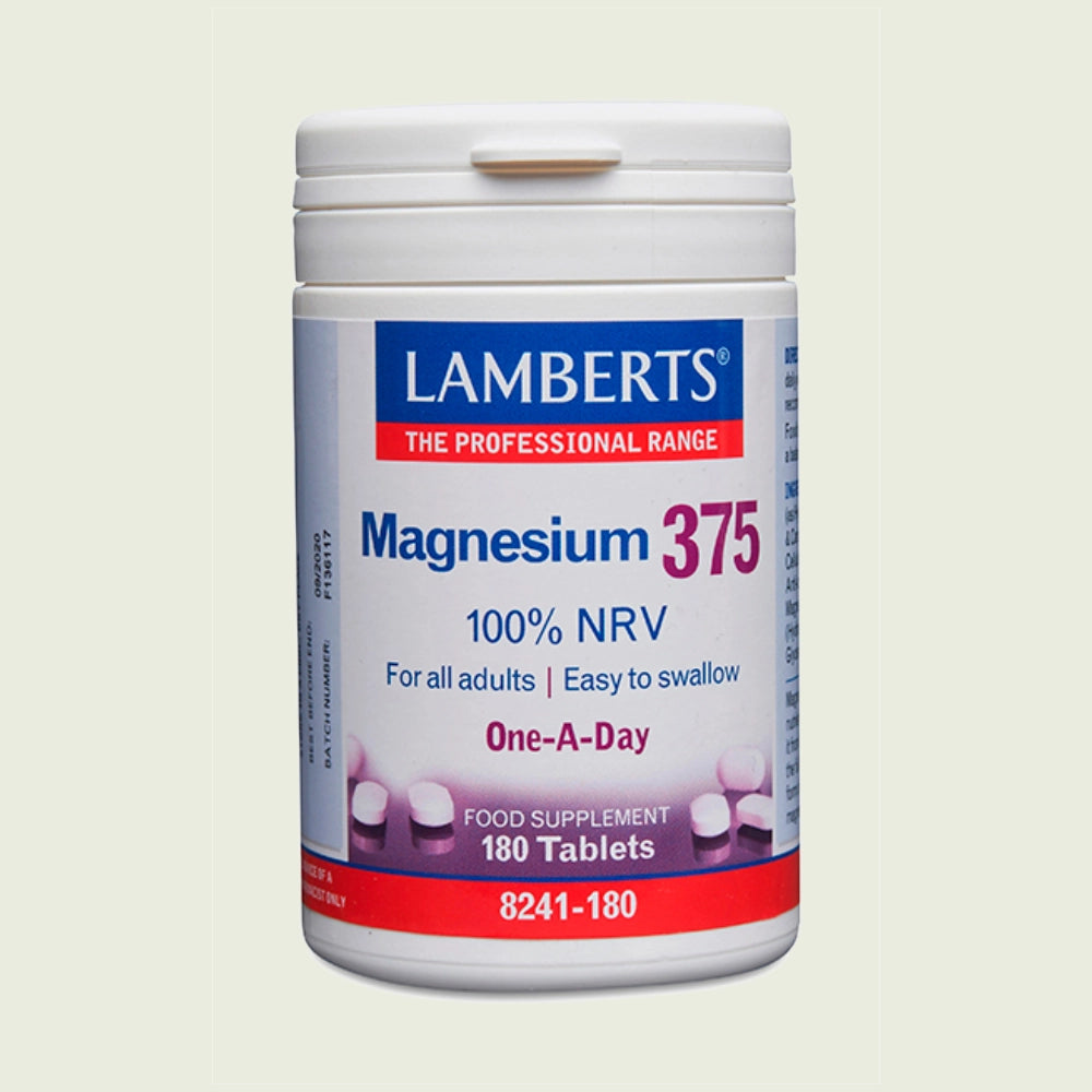 Magnesio 375 mg 180 tabletas – Lamberts