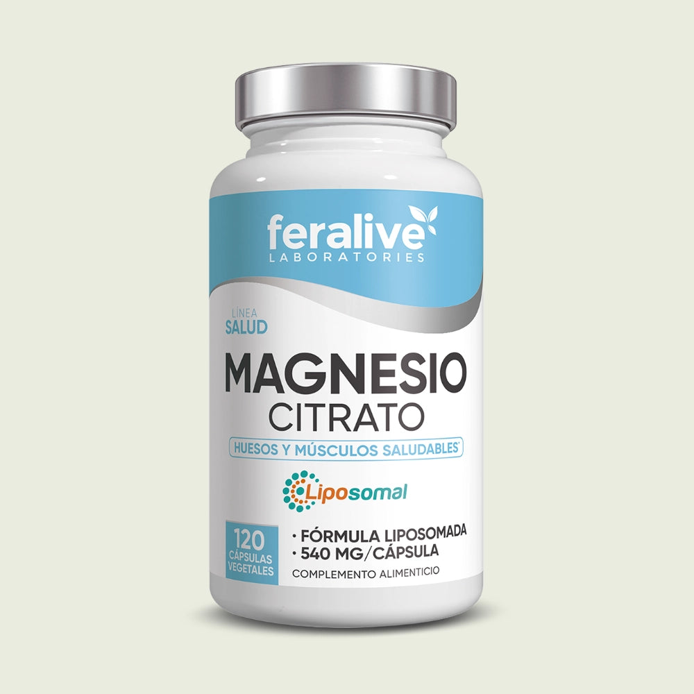 Magnesio Citrato Liposomado 540 mg 120 cáps – Feralive