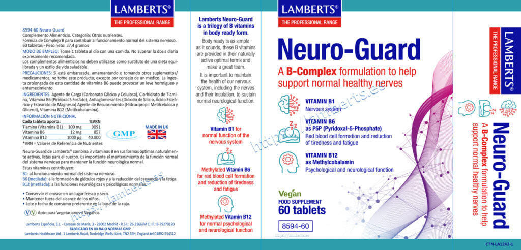 Neuro-Guard 60 tabletas – Lamberts (imagen 2)