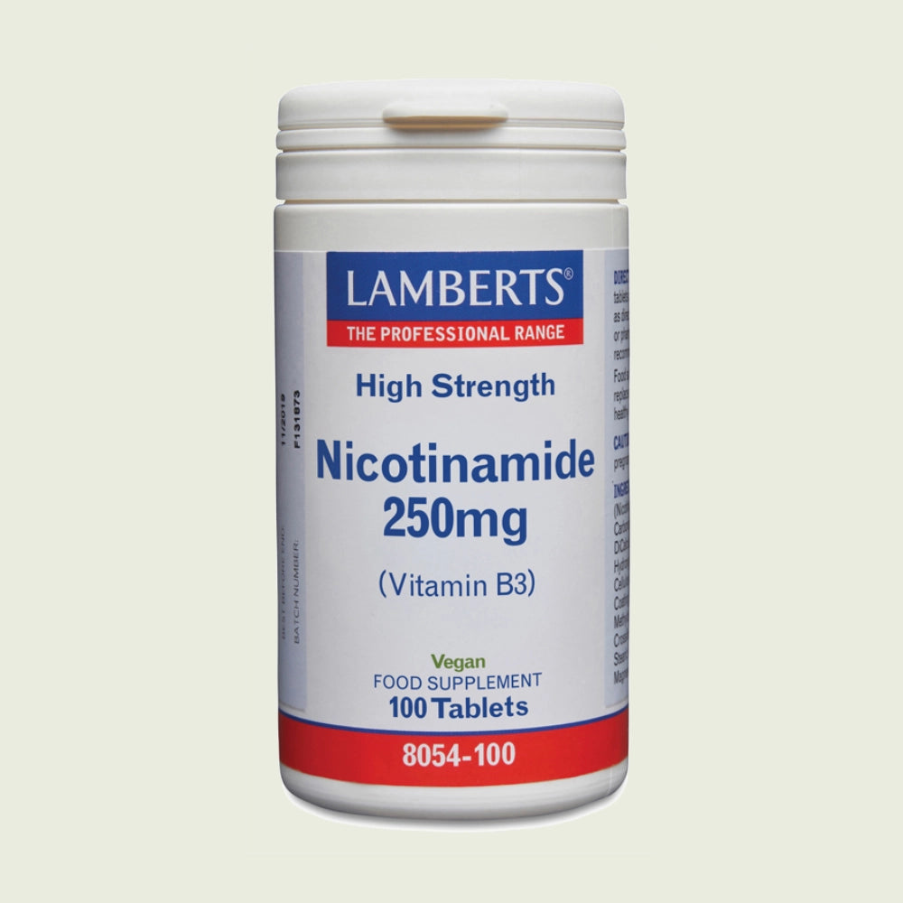 Niacina (vitamina B3) 250 mg 100 tabletas – Lamberts